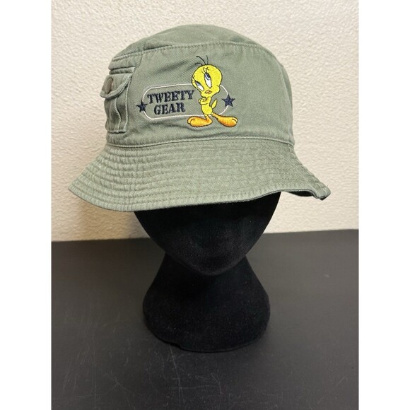 Looney Toons Tweety Gear Khaki Bucket Hat - Picture 2 of 6